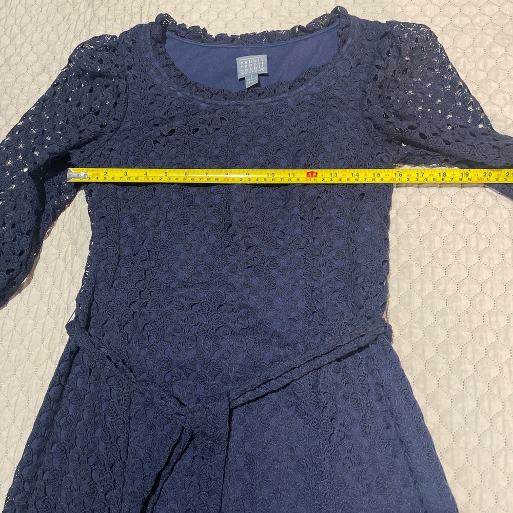 Rabbit Rabbit Rabbit Elegant Navy Lace Dress - Picture 3 of 8